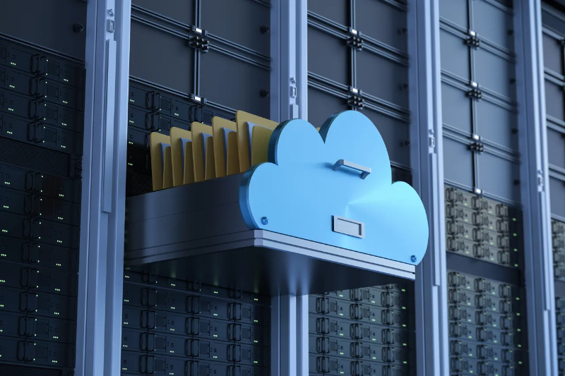 folders stacked in a cloud-shaped drawer | cloud file storage